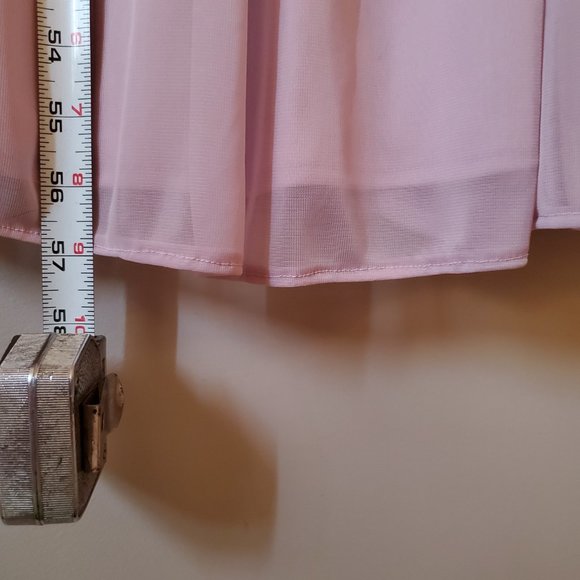 David's Bridal, Maxi Dress: Dusty Rose, lace and sheer  HEMMED - Picture 8 of 8